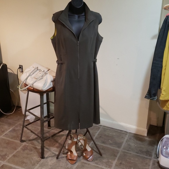 Andrew Marc loden green and yellow Dress - Picture 7 of 8